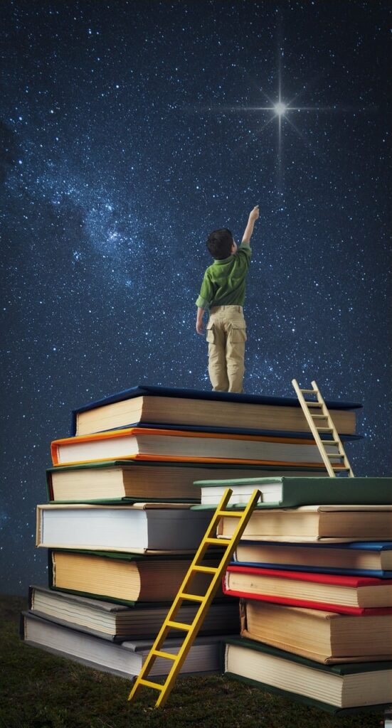 books, child, boy, to learn, training, stars, universe, grasp, climb, rise, success, success, success, success, success, success